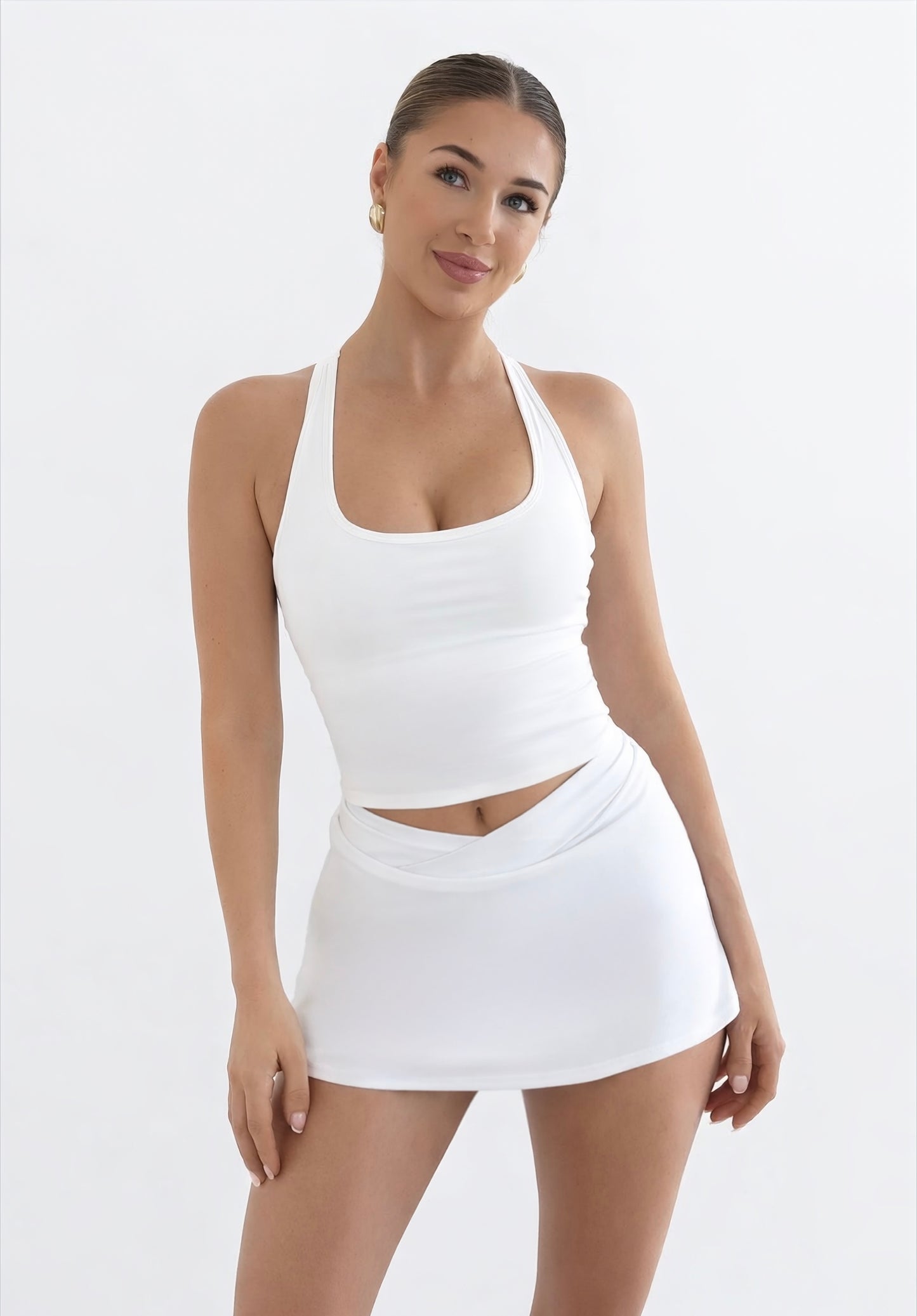Lacy Tennis Skirt - White