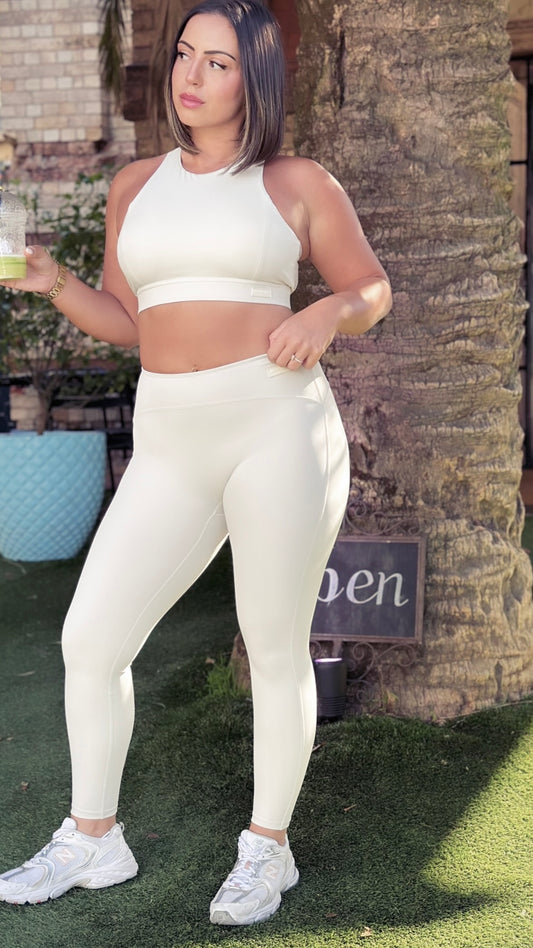 Ciara Smooth Leggings - Cream