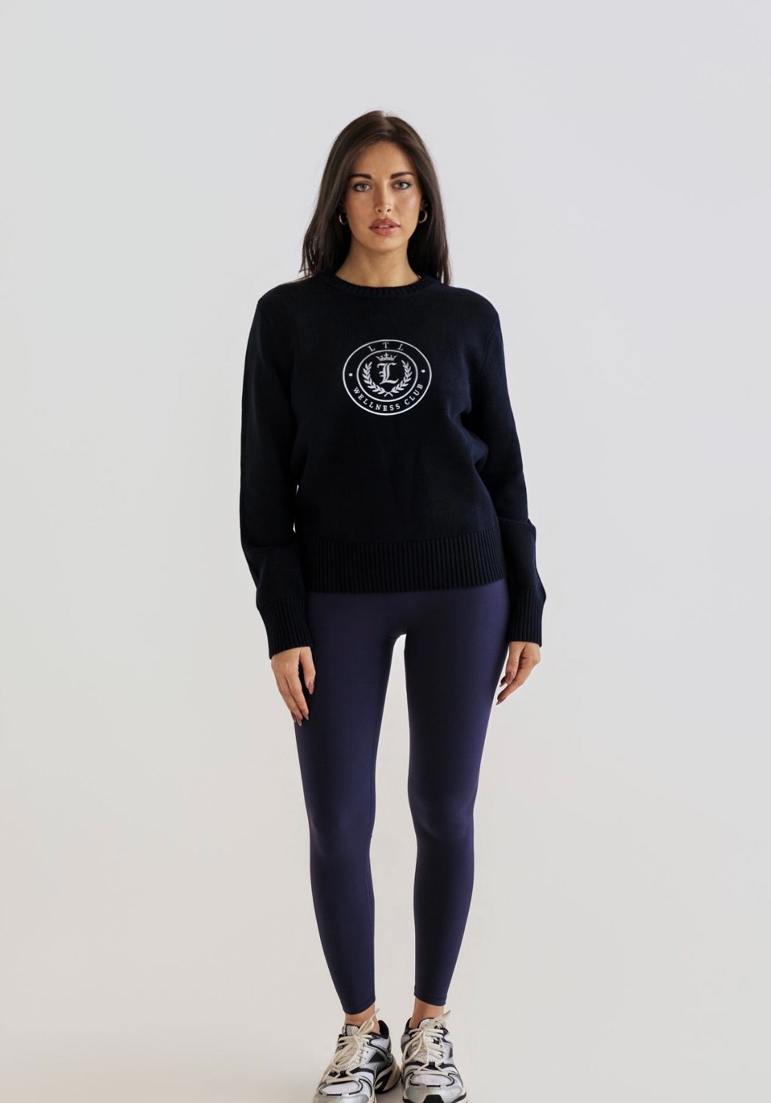 Blair Round Neck Knit - Navy Blue