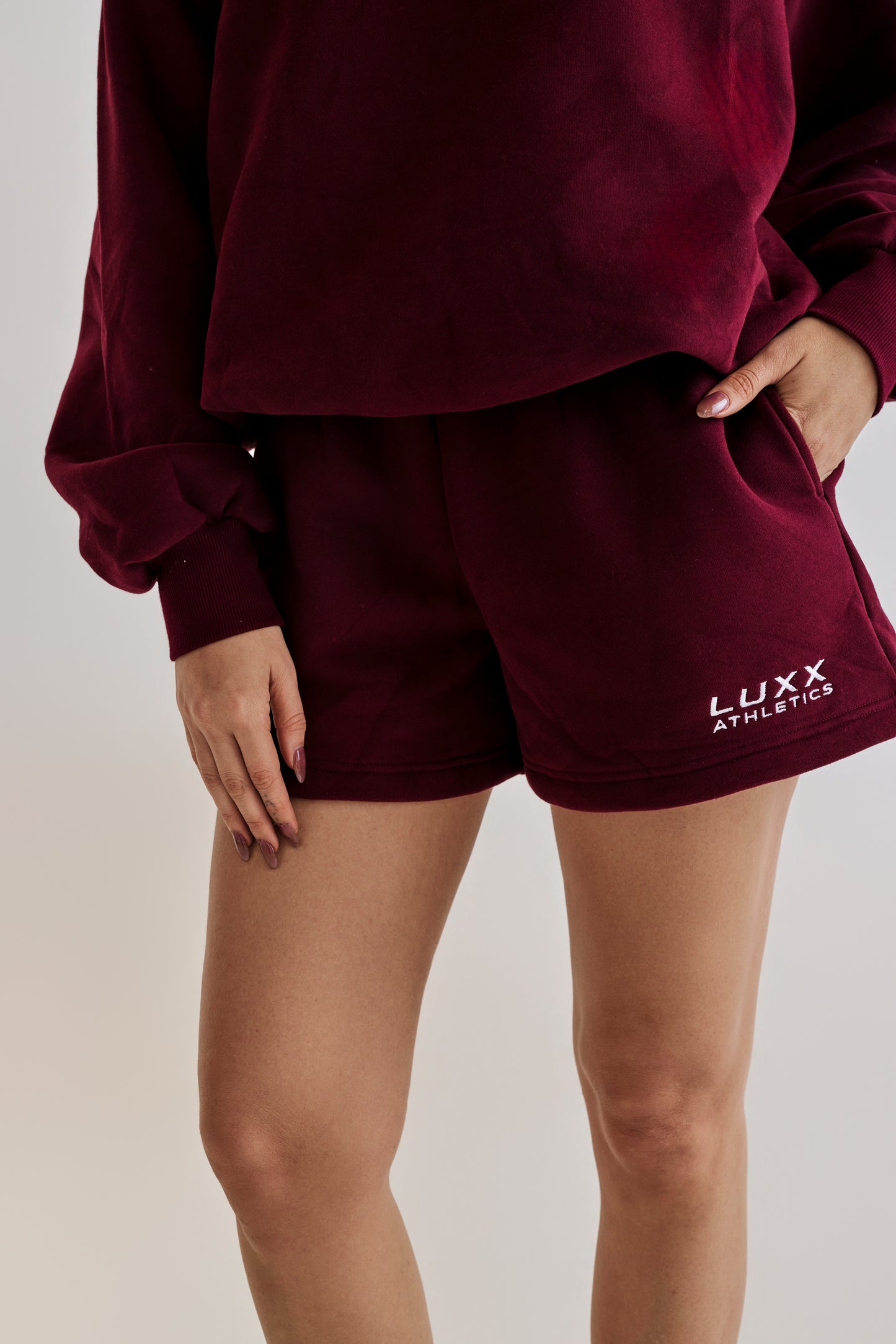 Tori Aths Track Short - Burgundy
