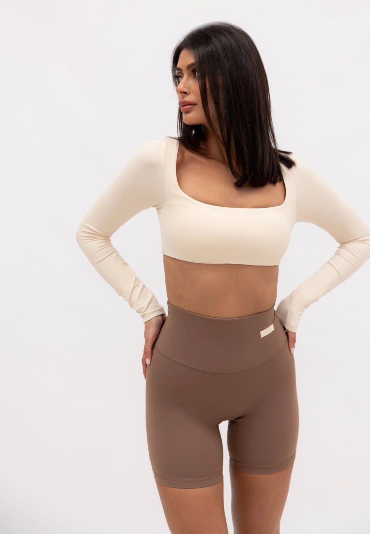 Gia Active Midi Bike Short - Tan