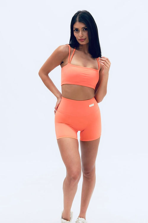 Zara Active Bike Short Midi - Coral