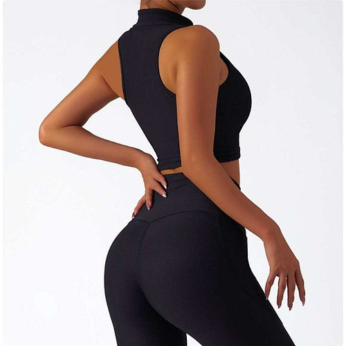 Misha Sleeveless Zip Up 2.0 - Black