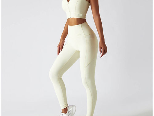 Misha Sleeveless Zip Up 2.0 - Cream