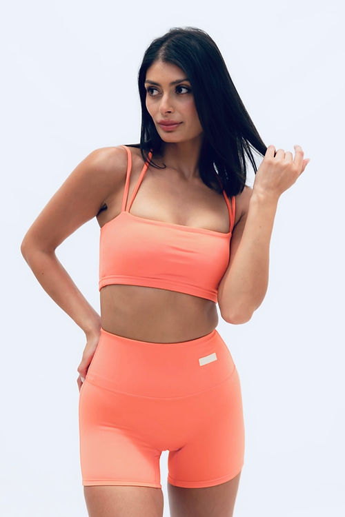 Zara Active Bike Short Midi - Coral