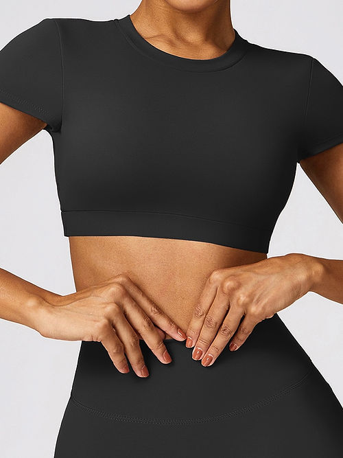 Sophie Smooth Cut-Out Tee - Black