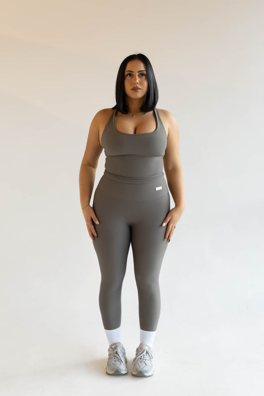 MARA Ribbed Legging -Mocha