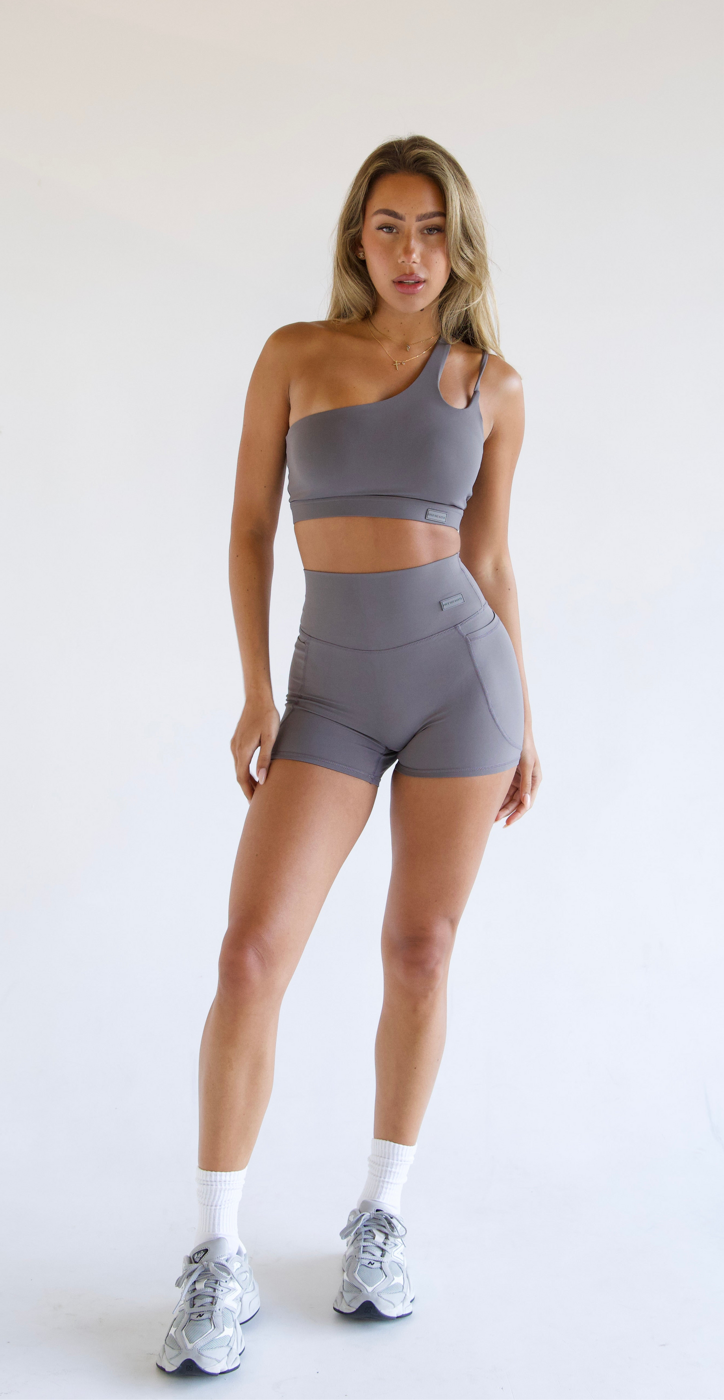 Panayiota Smooth Midi Shorts - Dark Grey