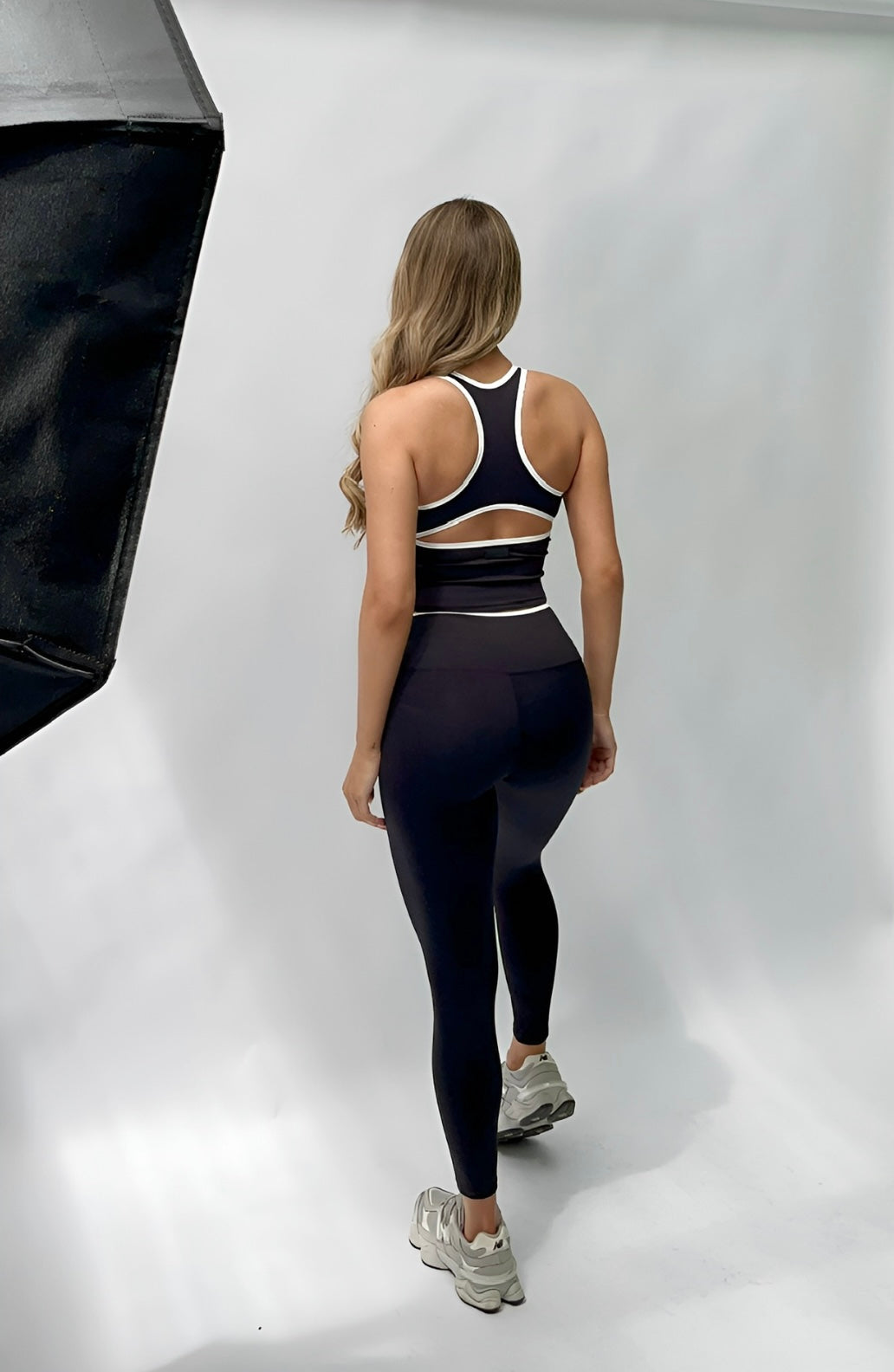 Taylah Two Tone Tank - Black