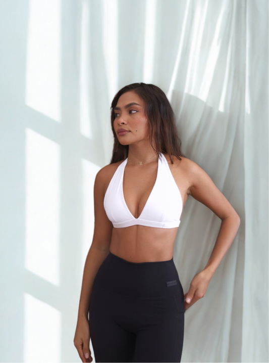 Brianna Bralette Crop - White