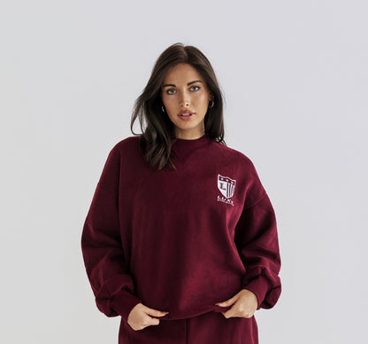 Tori Aths Crew Neck - Burgundy