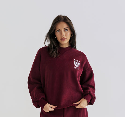 Tori Aths Crew Neck - Burgundy