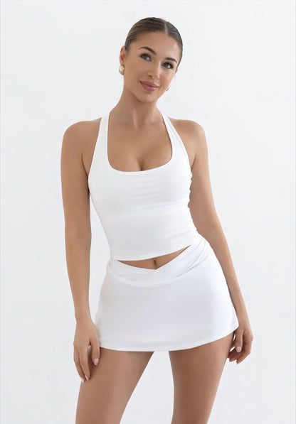 Lex Square Neck Tank White
