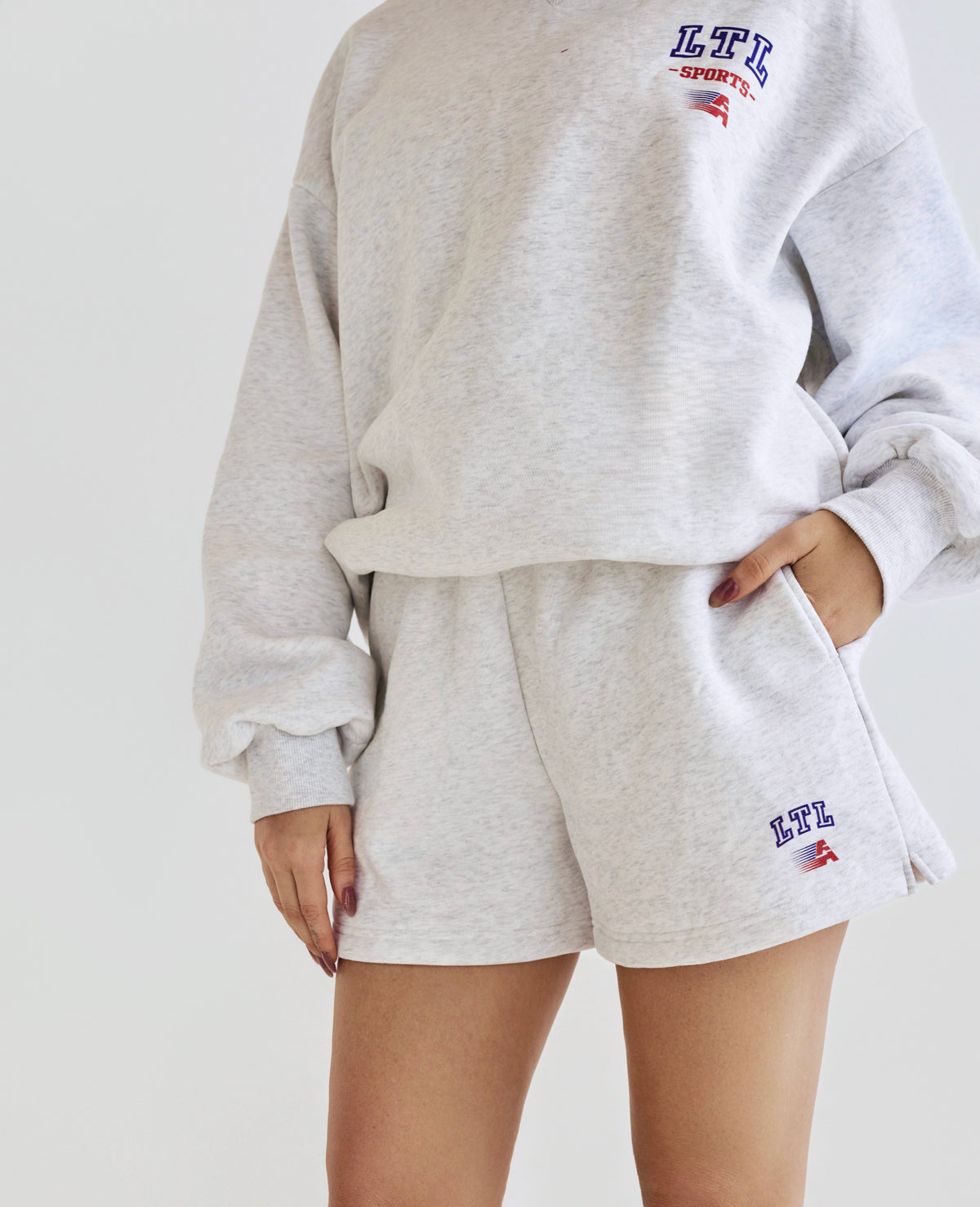 Alana Aths Crew Neck - Marle Grey