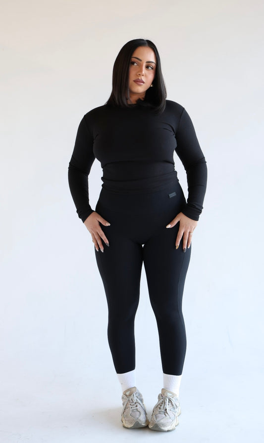 Mila Matt Side Pocket Legging - Black