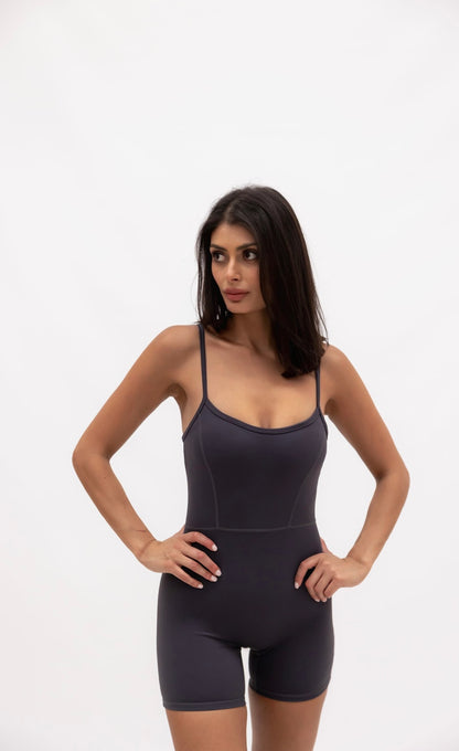 Catia Active Jumpsuit - Charcoal