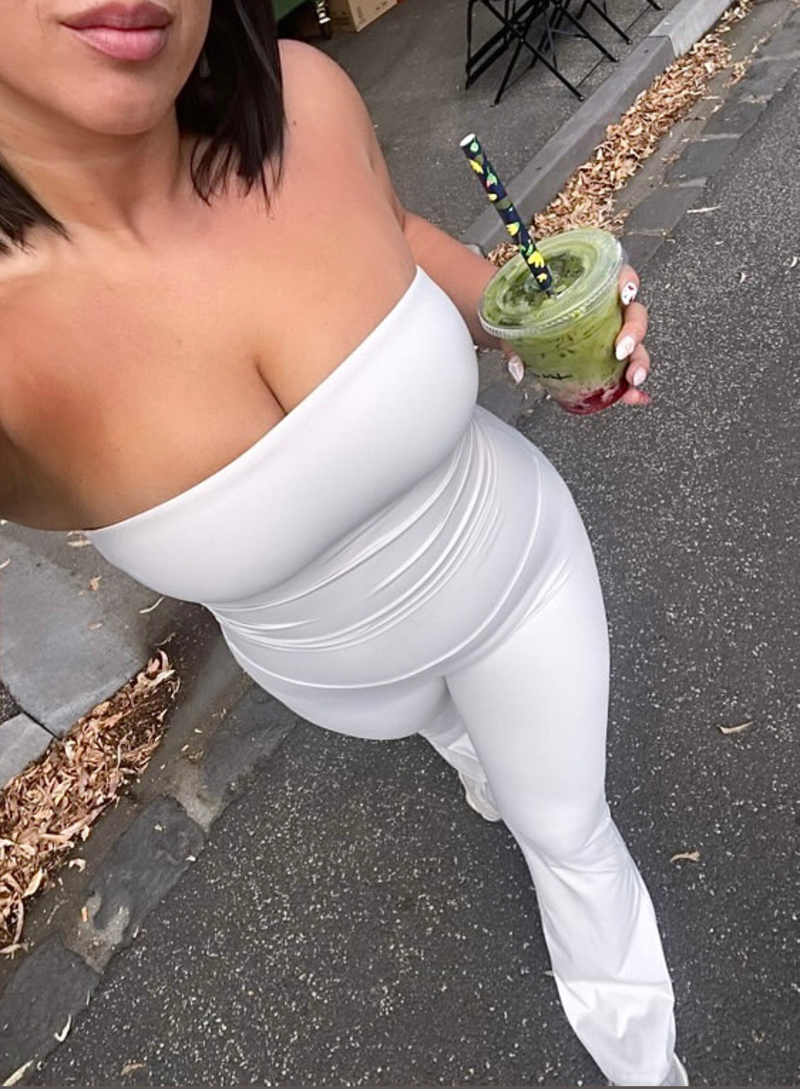 Claudia Smooth Flare Leggings - Cool Cream