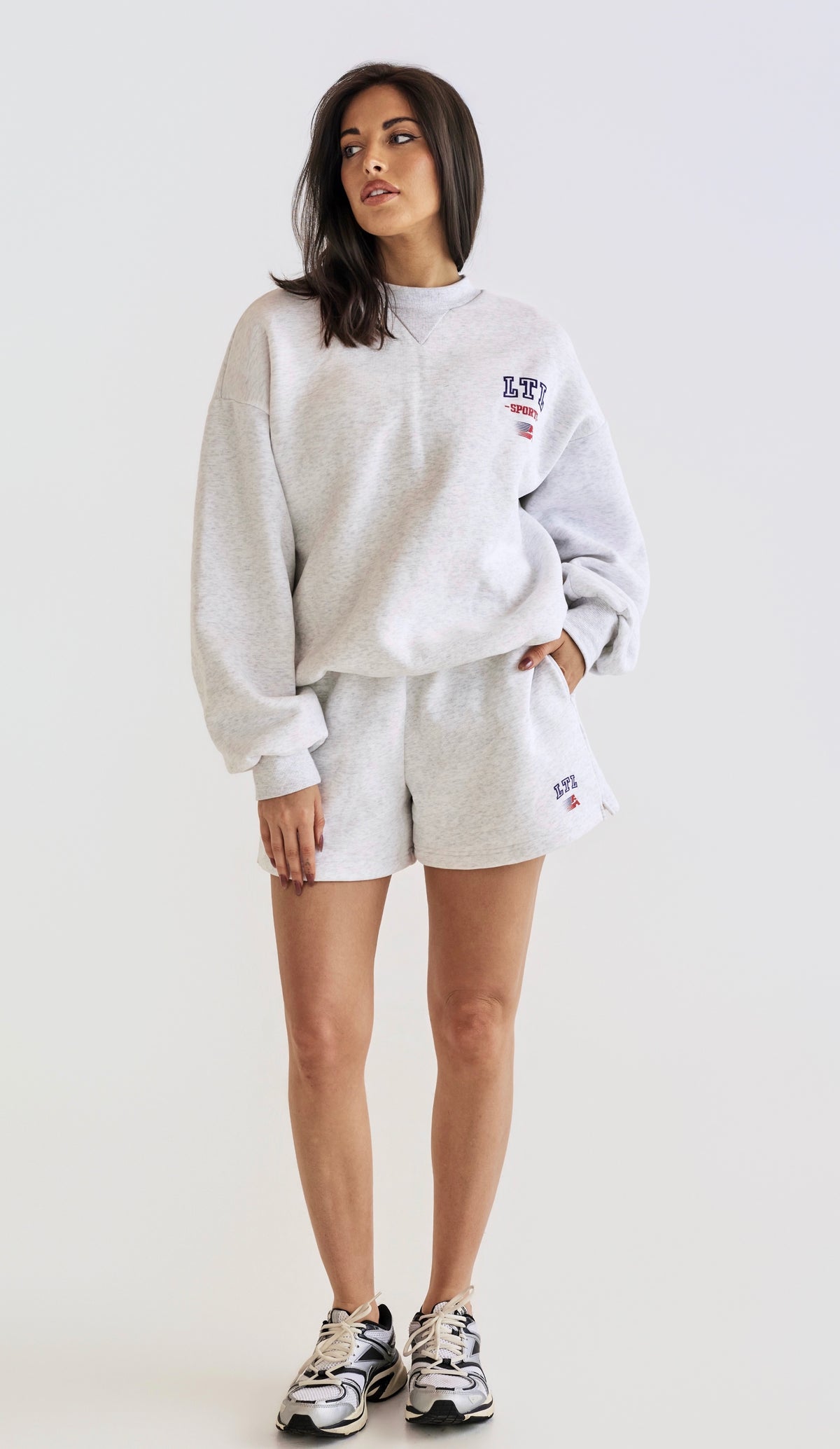 Alana Aths Crew Neck - Marle Grey