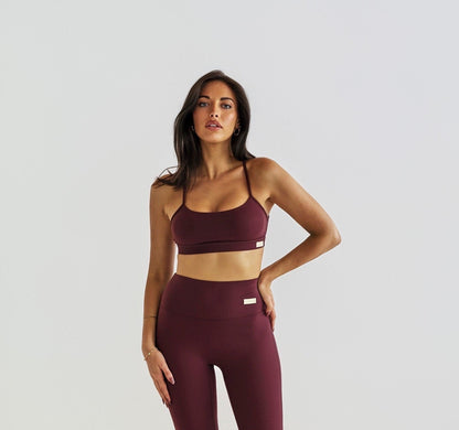Dakota Cross Back Bralette - Dark Berry