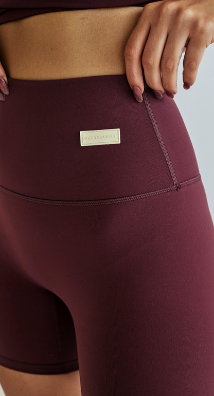 Dakota High Waisted Bike Short - Dark Berry