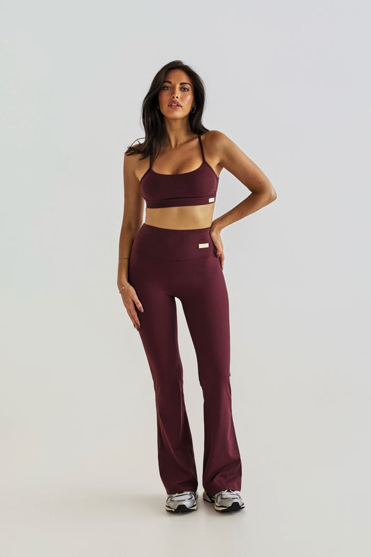 Dakota High Waisted Flare - Dark Berry