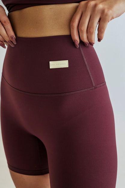 Dakota High Waisted Bike Short - Dark Berry