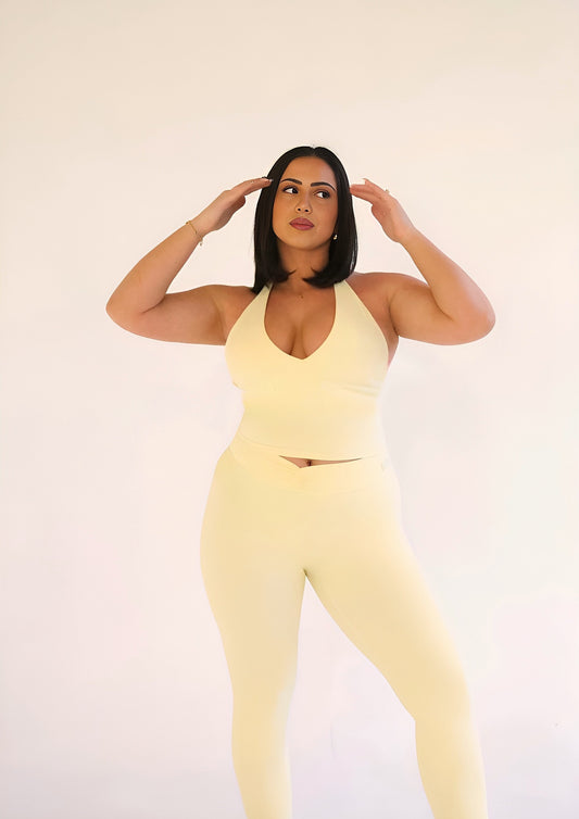 Layla Halter Tank - Baby Lemonade
