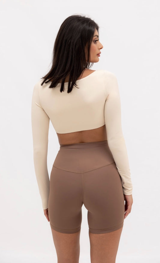 Gia Active Midi Bike Short  - Tan