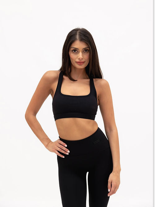 Kaya Smooth Crop Top - Black