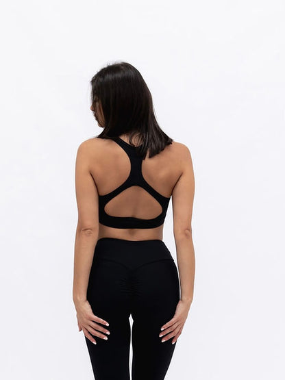 Kaya Smooth Crop Top - Black