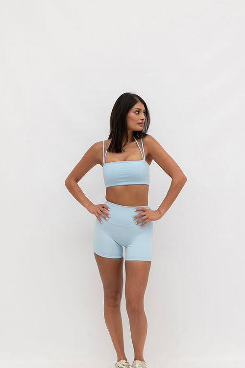 Zara Active Bike Short Midi - Sky Blue