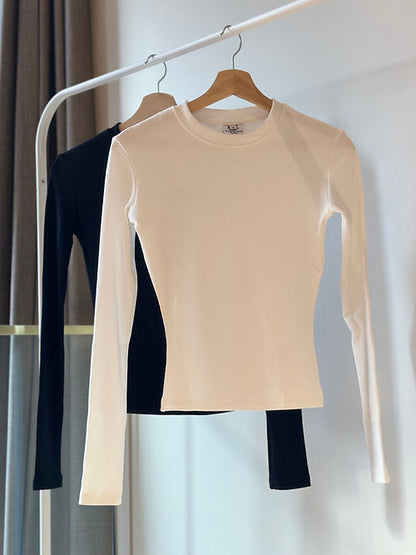 Taya Ribbed Long Sleeve - Winter White