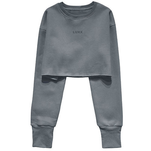 Charlie Cropped Jumper - Dark Grey
